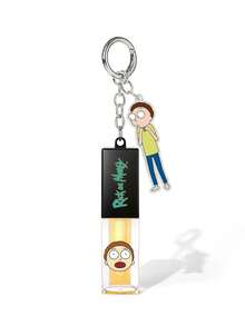 Rick and Morty X SHEIN 1件裝黃色 Morty 亮面珍珠光澤唇蜜吊飾，絲滑滋潤唇蜜，可疊擦或單獨使用，打造玻璃光澤唇彩 - 淺香檳色 - 查看 6