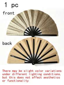 Shiny Ladies' Hand Fans, Large Party-Style Folding Fans, Birthday Theme Performances And Festival Ball Gifts - Multicolor - View 10