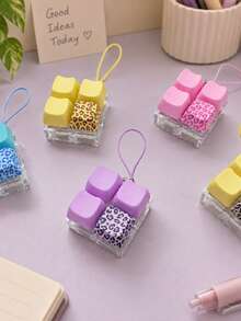 POKOJA LAND 1Pc Relaxation Fingertip Toy, Designed In A Keyboard Shape, Can Effectively Relieve Stress. It Comes In Bright Colors. The Appearance, Color And Design Are All Very Attractive, Making It An Ideal Choice As A Party Gift. - Multicolor - View 4