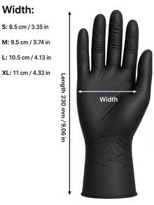 1 Pack 100PCS Household Disposable Gloves, Durable Reusable Cleaning Gloves, Latex-Free Powder-Free Hand Protection For Kitchen, Home, Salon, Daily Use, Hygienic And Comfortable - black - View 17