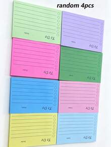 Set Random Color To-Do List Memo Pad, Vibrant Random Combination, Easy To Use, Efficient For Note-Taking And Organization - Ideal For Students, Office And Home School Supplies - A - View 10