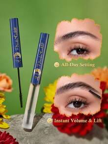Frida Kahlo X SHEIN 1 buah Gel Penata Alis Bercetak Foil Emas, Tahan Air dan Tidak Memutihkan, Gel Perawatan Alis, Menciptakan Aliran Rambut - Clear - View 1