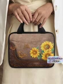 1PC Large Capacity Lightweight Waterproof Wear Resistant Bible Cover Bag Multi Pockets Lay Flat Reading Design Holds Phone Pens Notebook Portable Organizer For Church Christian Women Men Sunday Service Religious Accessories Gift - Multicolor - View 1