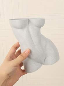 1PC Standard Size Modern Art Human Figure Shaped Sculptural Vase With Sleek Contemporary Minimalist Design For Home Desktop Tabletop Centerpiece Dried Fresh Flower Display Sturdy Non Slip Base Lightweight Easy Clean Space Saving Versatile Use - A - View 9