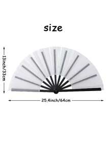 1 PC Optical Illusion Portable Folding Travel Cooling Breeze Wave Grid Distortion Design Handheld Fan For Home Party Concert Graduation Dance Performance Decoration Wedding Birthday Valentine Gift Summer Must Have - multicolor - View 2