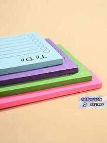 Set Random Color To-Do List Memo Pad, Vibrant Random Combination, Easy To Use, Efficient For Note-Taking And Organization - Ideal For Students, Office And Home School Supplies - A - View 1