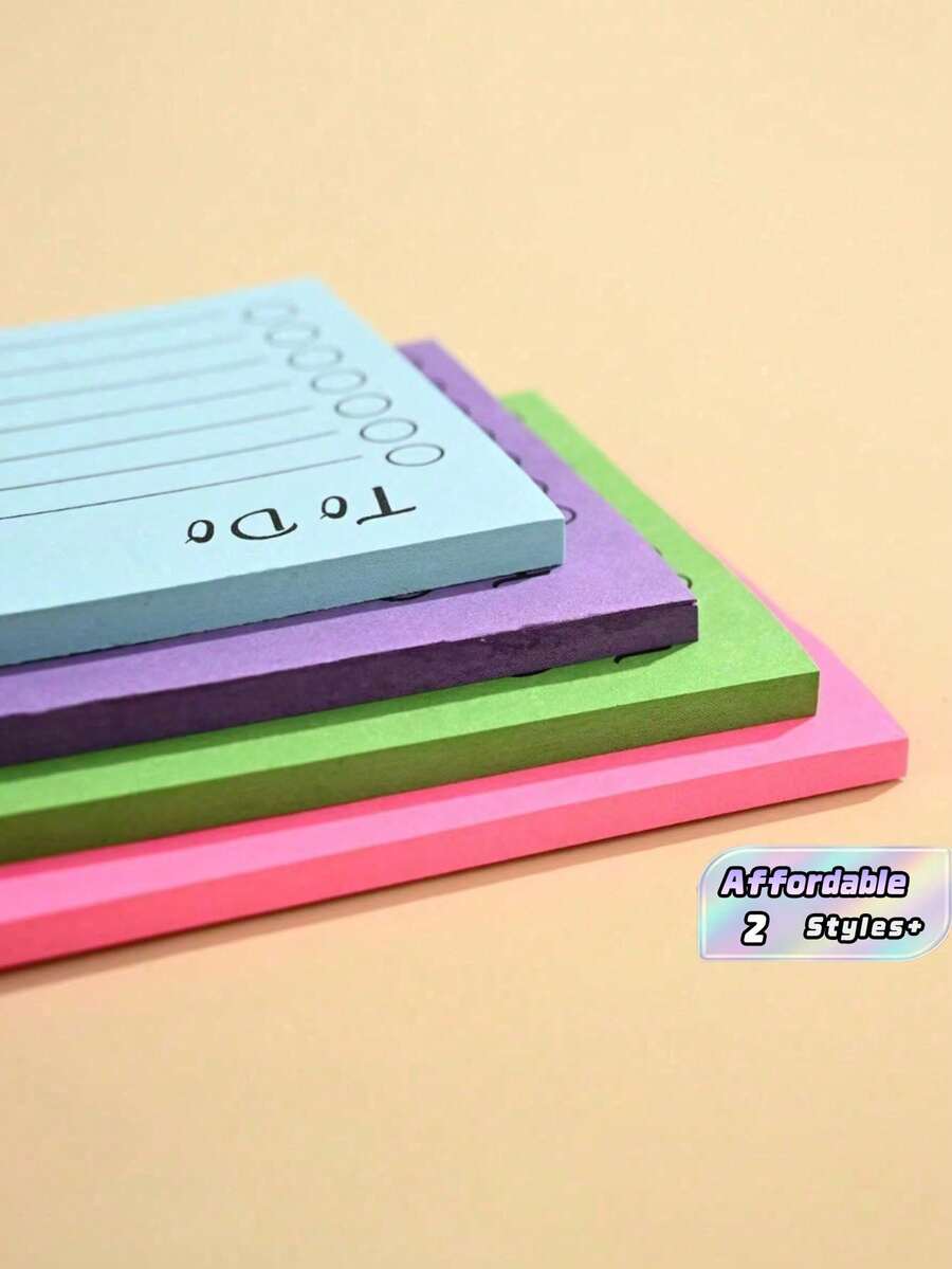 Set Random Color To-Do List Memo Pad, Vibrant Random Combination, Easy To Use, Efficient For Note-Taking And Organization - Ideal For Students, Office And Home School Supplies - A - View 1