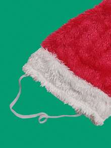 PETSIN Pet Christmas Santa Hat, Soft Plush Dog Xmas Hat With Elastic Chin Strap, Puppy Holiday Costume Accessory For Small Medium Dogs - Red - View 10