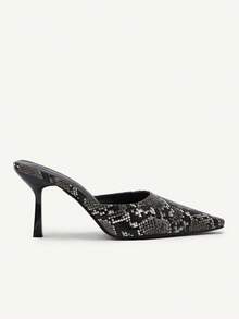 CUCCOO CHICEST Women's Square Toe Leopard Print High Heel Mule Slip-On Shoes, Chic & Elegant Minimalist Design - Multicolor - View 9