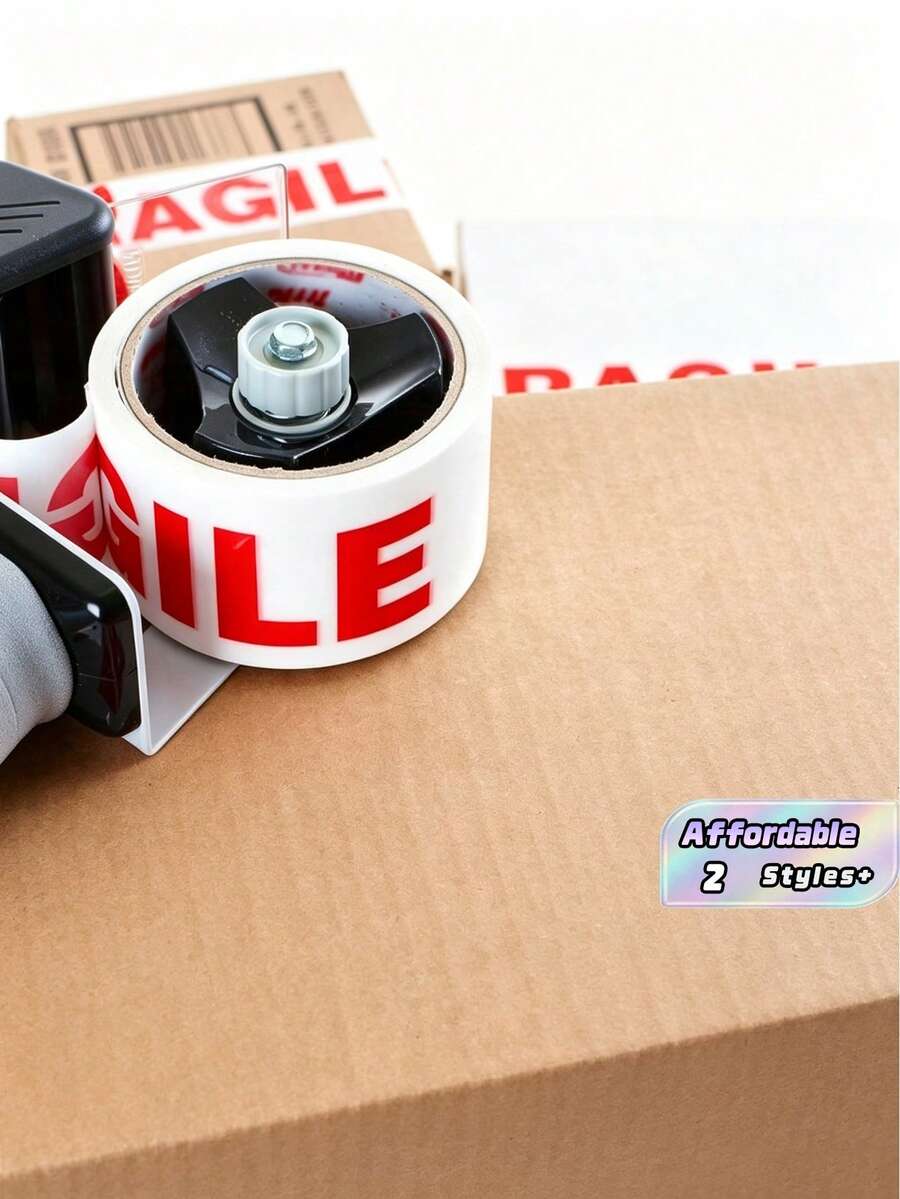 1pc/3pcs Volume Fragile Item Tape .Box Corner Protectors With Strong Adhesion. Stick Firmly On Carton Corners To Cushion Impact During Shipping, Prevent Corners From Denting And Reduce Package Damage. - Red and White - View 1