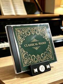 1 PC Holds 20 CDs Music Player Shaped CD Display Stand Creative Album Organizer Desktop Record Storage Rack Decorative Showcase For Music Lovers DJs Home Studio Desk Bookshelf Music Room Decor Birthday Gift CD Rack CD Holder Album Display Shelf - View 6
