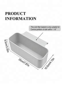 1pc Kitchen Sink Drain Basket, Sink Hanger,Multi-Functional Card Slot Kitchen Sink Strainer, Food And Vegetable Wash And Drain Basket Christmas For Holiday Gift Giving, Kitchen - Grey - View 9