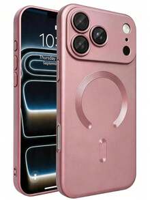 Teckwe Casing Ponsel - Produk Baru Casing Ponsel Magnetik Transparan Matte Mewah Kompatibel dengan iPhone 18 17 16 15 14 13 12 11 Pro Max Air, Dengan Bingkai Peredam Guncangan dan Penutup Pelindung Kamera, Menampilkan Tekstur Metalik Matte, Cat Metalik Tahan Benturan, Bingkai Lembut Pelindung Lensa, Penutup Tahan Guncangan - Berwarna merah muda - View 26