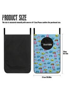 1PC Large Capacity Durable Polyester Fade Resistant Breathable Sturdy Hanging Door Laundry Bag Dirty Clothes Organizer Space Saving Lightweight Easy Install For Bedroom Bathroom Laundry Room Balcony Dorm Apartment Home Laundry Storage Hamper - Multicolor - View 6