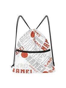 1 Buah Tas Ransel Serut Poliester dengan Motif Grafis Bola Basket, Nomor Jersey, Huruf, dan Tali Serut yang Dapat Diatur, Kantong Resleting Depan, Kapasitas Besar, Ringan, Dapat Dilipat, Tas Olahraga untuk Latihan di Gym, Permainan Bola Basket, Perjalanan, dan Aktivitas Luar Ruangan - A - View 6