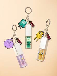 ADVENTURE TIME X SHEIN 1件可愛吊飾唇蜜 葡萄口味 滋潤雙唇 修復唇紋 亮點唇妝 鏡面唇妝 - 冰透淺紫 - 查看 7