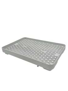 Small Pet Waste Box Made Of Pp Material With Double Layer Anti-Leakage, Holey Drainage(Drain Hole Closed By Default) And Easy-To-Remove Mesh, Suitable For Small Pet Waste Management And Year-Round Feeding, Ideal For Rabbits, Guinea Pigs, Hamsters, - C-White - View 12
