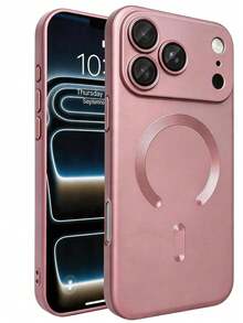 Teckwe Casing Ponsel - Produk Baru Casing Ponsel Magnetik Transparan Matte Mewah Kompatibel dengan iPhone 18 17 16 15 14 13 12 11 Pro Max Air, Dengan Bingkai Peredam Guncangan dan Penutup Pelindung Kamera, Menampilkan Tekstur Metalik Matte, Cat Metalik Tahan Benturan, Bingkai Lembut Pelindung Lensa, Penutup Tahan Guncangan - Berwarna merah muda - View 33