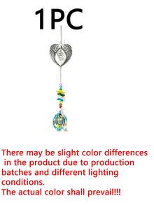 Angel Wing Crystal Heart Suncatcher With Color Octagonal Beads, Memorial Gift For Pets & Loved Ones - multicolor - View 11