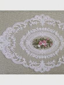 1PC Vintage Inspired French Lace Doily Handcrafted Embroidered Nylon Table Mat Placemat Heat Resistant Anti Scald Water Repellent For Dining Room Restaurant Cafe Home Decor - Multicolor - View 9