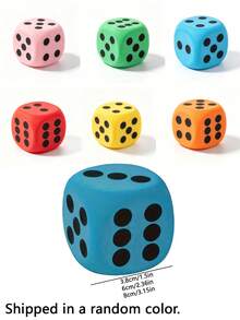 3.8-8cm Large Foam Dice, Party Game Dice, Perfect Gift For Birthdays, Halloween And Christmas (Random Colors) - Multicolor - View 11