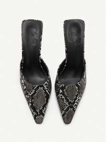 CUCCOO CHICEST Women's Square Toe Leopard Print High Heel Mule Slip-On Shoes, Chic & Elegant Minimalist Design - Multicolor - View 5