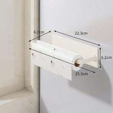 Upgrade Plastic Toilet Paper Holder No Drill Wall Mounted Tissue Dispenser Multiscene Storage Rack Bathroom Hardware Accessory For Bathroom Kitchen Office Living Room Cabinet Home Decoration Household Essential - Multicolor - View 7