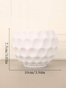 1PC Standard Size Dotted Embossed Textured Succulent Planter Pot With Sturdy Non Slip Base Drainage Hole Lightweight Space Saving Versatile Use For Desktop Balcony Patio Indoor Outdoor Plant Display Home Office Living Room Bedroom Entryway Kitchen - A - View 3