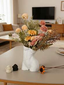 1PC Standard Size Modern Art Human Figure Shaped Sculptural Vase With Sleek Contemporary Minimalist Design For Home Desktop Tabletop Centerpiece Dried Fresh Flower Display Sturdy Non Slip Base Lightweight Easy Clean Space Saving Versatile Use - A - View 10