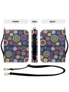 1PC Large Capacity Lightweight Waterproof Wear Resistant Shoulder Strap Bible Bag Multi Pockets Lay Flat Reading Design Holds Phone Pens Notebook Cards Anti Loss Organizer For Church Christian Women Men Sunday Service Bible Study Christian Gift - Multicolor - View 8