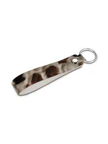 1PC PU Leather Ribbon Shape Durable Lightweight Fade Resistant Smooth Minimalist Keychain Car Key Chain Clip For Backpack Keys Wallet Purse Handbag Charm For Men Women Daily Use Travel Birthday Gift - Multicolor - View 7