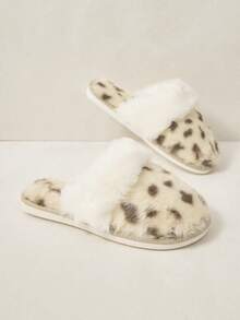 Cuccoo Ladies Home Slippers, Plush Inner, Comfortable And Warm, Beige, Embroidered Decoration, Flats - P-A8892 White - View 3