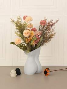 1PC Standard Size Modern Art Human Figure Shaped Sculptural Vase With Sleek Contemporary Minimalist Design For Home Desktop Tabletop Centerpiece Dried Fresh Flower Display Sturdy Non Slip Base Lightweight Easy Clean Space Saving Versatile Use - A - View 5