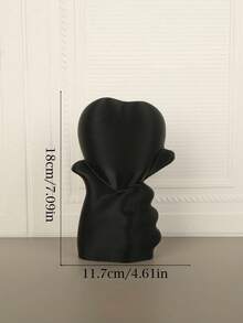 1PC Standard Size Hand Held Heart Artistic Human Figure Shaped Minimalist Tabletop Vase Planter For Fresh Dried Flower Display Elegant Modern Home Living Room Bedroom Office Desktop Centerpiece Decor Essential - A - View 2