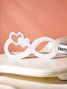 NEWMOJI® X SHEIN 1PC Standard Size Lightweight Non Slip Scratch Resistant Waterproof Easy Clean Modern Minimalist Infinity Symbol And Heart Shape Desktop Decoration Ornament Sculpture For Home Office Desk Bookshelf Shelf Living Room Bedroom - multicolor - View 5