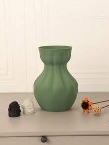 1PC Standard Size Textured Pleated Crinkle Effect Vase Flower Holder With Unique Wavy Surface For Home Living Room Tabletop Desktop Floral Arrangement Display Decorative Centerpiece Sturdy Non Slip Base Easy Clean Versatile Use Home Decor Essential - A - View 6