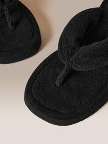 HighSole Furry Toe-Claw Flip Flop Design Thick Sole Warm Comfortable Casual Thermal Slippers For Home And Daily Wear - Black - View 4