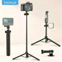 Teckwe Invisible Selfie Stick, Extended Long Pole (120cm/47.2in) | Compatible With Insta360 X5/X4/X3, Suitable For GP Hero 13/12/11, OSMO 360 Pocket 3, 1/4-Inch Extended Monopod For Action Camera - 66inch - View 4