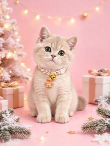 PETSIN Christmas Pet Collar With Bell & Cute Charms, Adjustable Quick Release Breakaway Collar For Cats Small Dogs, Holiday Pet Costume Accessories For Christmas Party & Pet Photo Shoot - Multicolor - View 12