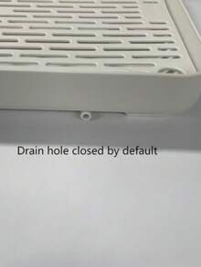 Small Pet Waste Box Made Of Pp Material With Double Layer Anti-Leakage, Holey Drainage(Drain Hole Closed By Default) And Easy-To-Remove Mesh, Suitable For Small Pet Waste Management And Year-Round Feeding, Ideal For Rabbits, Guinea Pigs, Hamsters, - C-White - View 10