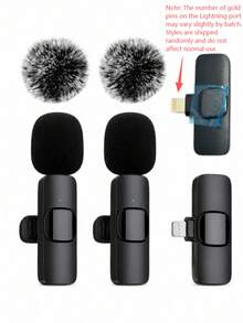 Mikrofon Jepit Nirkabel Mini Portabel 2.4G, Chip Pengurangan Kebisingan Terintegrasi, Mikrofon Perekam Latensi Rendah, Kompatibel dengan iPhone & Perangkat Tipe-C, Ideal untuk Vlogging, Wawancara, Pengajaran & Perekaman Video Podcast - Hitam - View 10