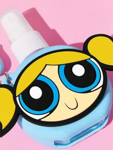 THE POWERPUFF GIRLS X SHEIN 60ml/2oz 心形熊可補充噴霧瓶附吊飾鑰匙圈，便攜式酒精、香水與液體儲存瓶，適合旅行與日常攜帶 - 藍色 - 查看 5