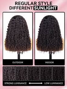 ALL READY WIG 9AM 7x5 Pre Bleached Glueless Transparent Lace Closure Wigs Water Wave Wig Human Hair 180% Density Natural Black Color 8-30Inch - SNatural - View 8
