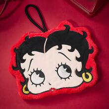 Betty Boop X Joivida 1件裝卡通刺繡掛式手巾，柔軟珊瑚絨布料，高吸水性、快乾，適合廚房與浴室日常擦手及居家裝飾 - 混合色 - 查看 5