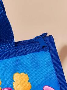 SHEIN | PAW Patrol 1個花紋印花保溫午餐袋，可保溫或保冷，野餐袋 - 寶藍天藍 - 查看 5