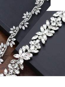 1-Inch Crystal Chain - 90cm Crystal Diamond Roll With Sparkle, Diamond Chain For DIY Crafts, Home And Clothing Decoration, Fashion Accessories, Crystal Diamond Sparkle - multicolor - View 7