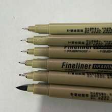 6/12pcs Waterproof Needle Tube Art Line Drawing Painting Marker Pens With Soft Head, Suitable For Architectural & Art Projects Back To School - Multicolor - View 5