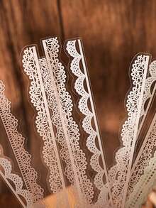 40pcs/Pack, Retro Elegant 40pcs/Pack, Retro Elegant Lace Stickers, Simple Transparent Waterproof PET Material Stickers, For Photo Albums And Envelope Decoration Scrapbook Decoration DIY Gift Box Decoration Stickers, Exquisite Gifts For Friends - Multicolor - View 10