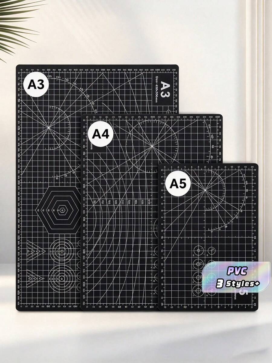 1 Large Self-Healing Cutting Mat - A3/A4/A5 Sizes, With Grid Lines And Diagonal Cutting Guides, Suitable For Fabrics, Paper, Cardboard, Etc.; Durable And Load-Bearing, Ideal For Craft Making, DIY, Office Use, School Projects, And Technical Drawing