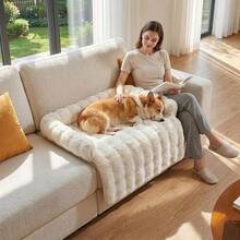 Cushion For Sofa In The Shape Of A Pet, Pet Sofa Accessory, Thick Sofa Cushion In The Shape Of A Pet Bed, Pet-Friendly Chair Cushion, Non-Slip Bottom, Easy To Clean, Suitable For Cats And Dogs - White - View 6